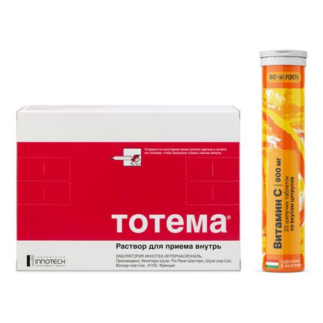 Фото Набор Тотема р-р амп 10 мл х20 и Витамин С Bioforte, таб 900 мг цитрус х20