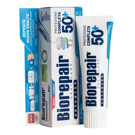 Фото Зубная паста Biorepair Protezione Completa 50+/Биорепейр Максимальная защита после 50 лет, 75 мл