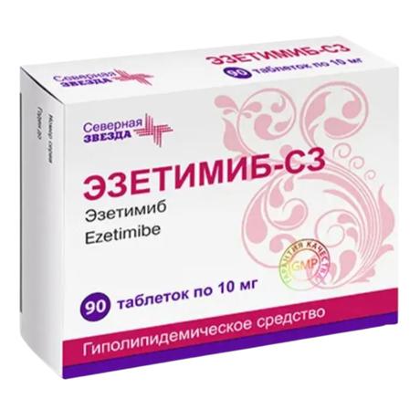 Фото Эзетимиб-СЗ, таблетки 10 мг, 90 шт.