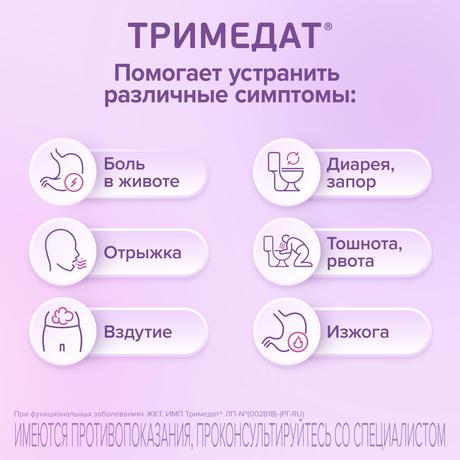 Фото Тримедат, таблетки 100 мг, 10 шт.