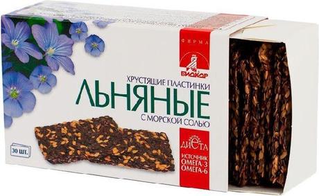 Фото Льняные хрустящие пластинки с морской солью, 30 шт.