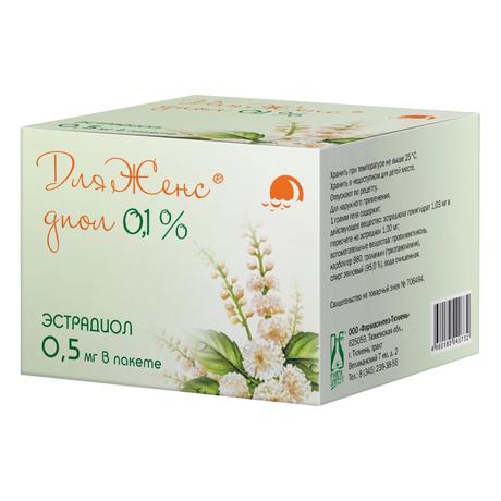 Фото ДляЖенс Диол, гель трансдермальный 0.1%, 0.5 г, 28 шт.