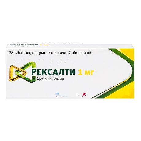 Фото Рексалти, таблетки, покрытые пленочной оболочкой 1 мг, 28 шт.
