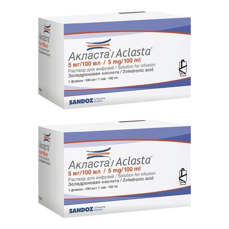 Фото Набор 2уп Акласта раствор 5мг/100мл 100мл