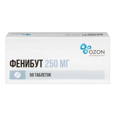 Фото Фенибут, таблетки 250 мг, 50 шт.