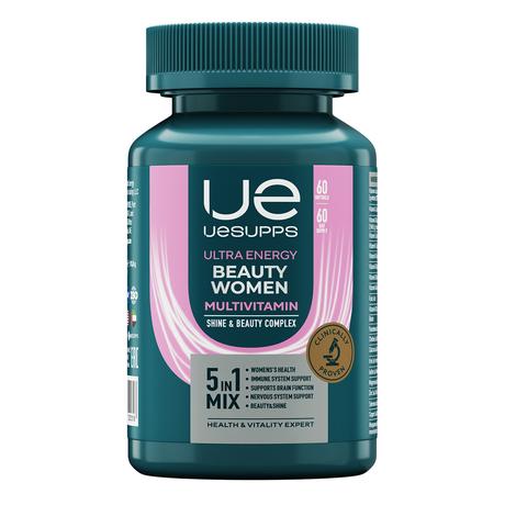 Фото UESUPPS Ультра Энерджи Бьюти Вумен Мультивитамин, капсулы, 60 шт.