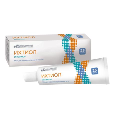 Фото Ихтиол, мазь для наружного применения 20 % туба 25 г, 1 шт.