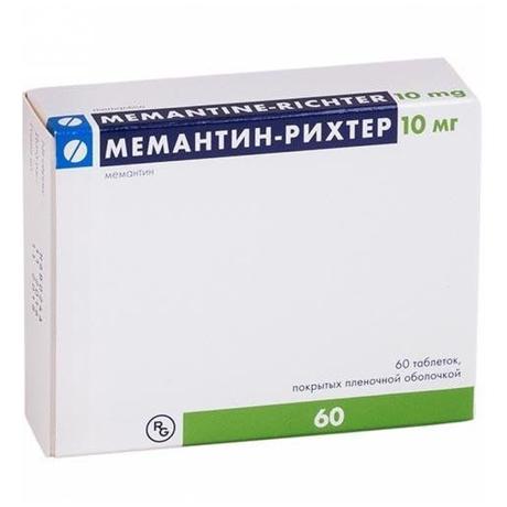 Фото Мемантин-Рихтер таблетки, покрытые пленочной оболочкой 10 мг, 60 шт.