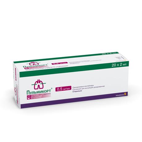 Фото Пульмикорт, суспензия для ингаляций 0,5 мг/мл, 20 шт.