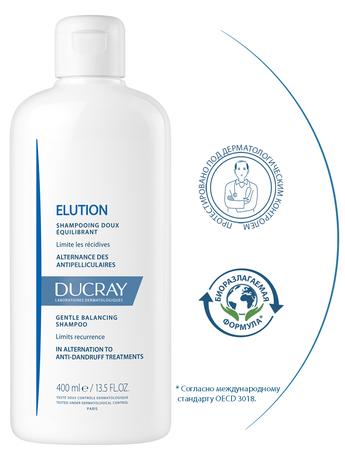 Фото Ducray Elution шампунь мягкий балансирующий, 400 мл
