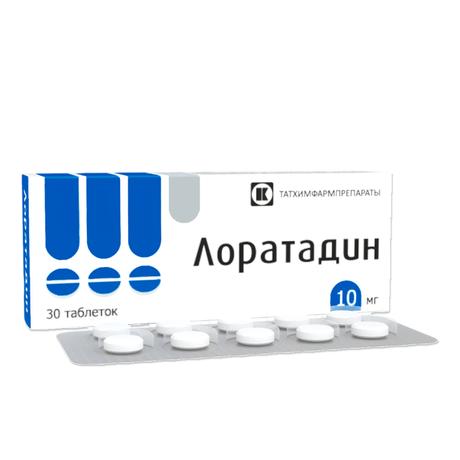 Фото Лоратадин, таблетки 10 мг (Татхимфармпрепараты), 30 шт.
