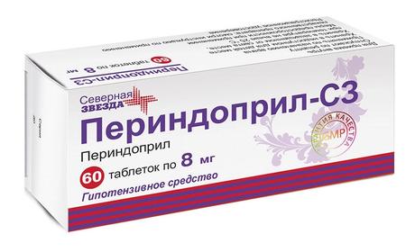 Фото Периндоприл-СЗ, таблетки 8 мг, 60 шт.