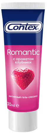Фото Contex Romantic, гель-смазка с ароматом клубники, 30 мл