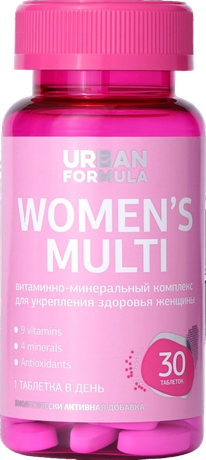 Фото Women's Multi Urban Formula Витаминно-минеральный комплекс от А до Zn для женщин Урбан Формула, капсулы 1.25 г, 30 шт.