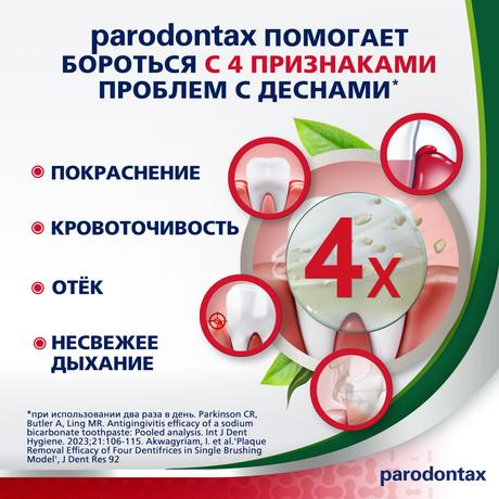 Фото Зубная паста parodontax Экстракты Трав от воспаления и кровоточивости десен с фтором, 75 мл