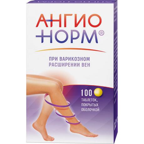 Фото АнгиоНорм, таблетки покрыт. плен. об. 100 мг, 100 шт.