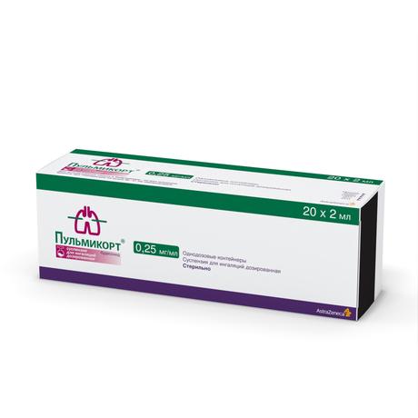 Фото Пульмикорт, суспензия для ингаляций 0,25 мг/мл, 20 шт.