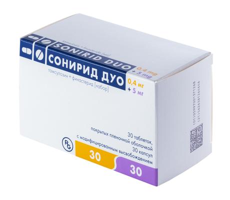 Фото Сонирид Дуо Набор, капсулы 0.4 мг и таблетки 5 мг, по 30 шт.