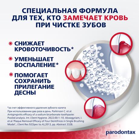 Фото Зубная паста parodontax с Фтором от воспаления и кровоточивости десен, 75 мл