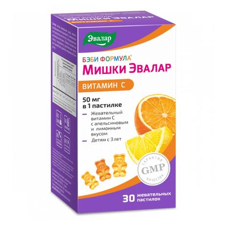 Фото Бэби Формула Мишки Витамин С, пастилки жевательные, 30 шт.