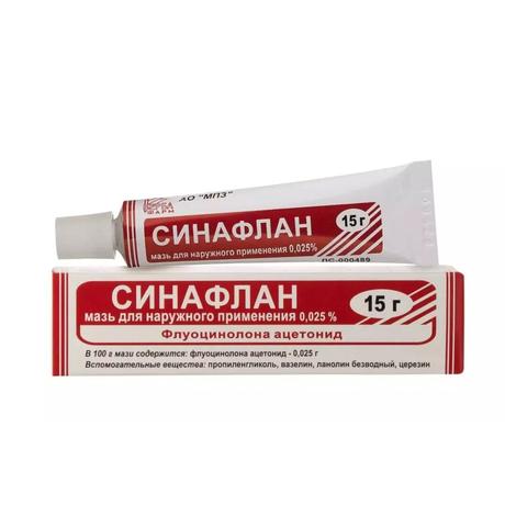Фото Синафлан, мазь 0.025%, 15 г (Муромский приборостроительный завод)