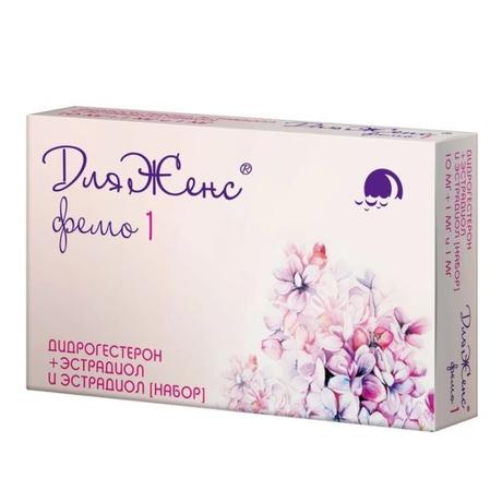 Фото ДляЖенс фемо, таблетки покрыт. плен. об. набор 10 мг +1 мг и 1 мг, 28 шт.