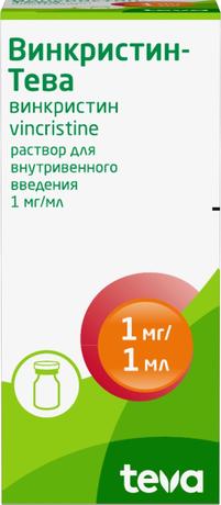 Фото Винкристин-Тева, раствор для внутривенного введения 1 мг/мл, 1 мл