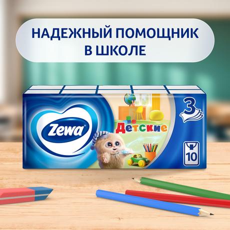 Фото Зева, платочки носовые бумажные детские, 100 шт.