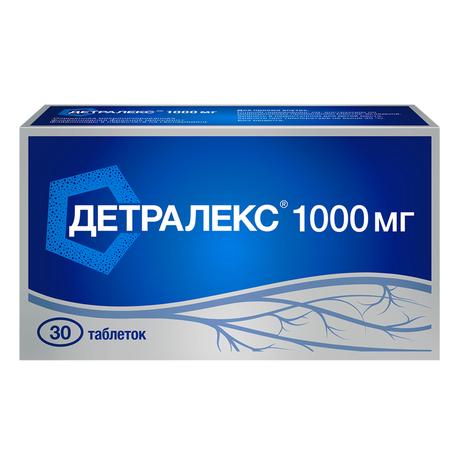 Фото Детралекс, таблетки покрыт. плен. об. 1000 мг, 30 шт.