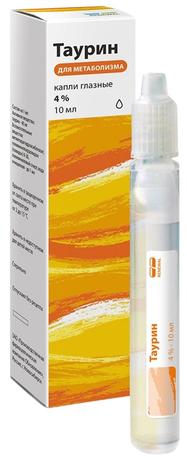 Фото Таурин Реневал, капли глазные 4%, 10 мл