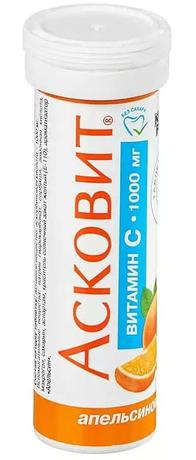 Фото Асковит, таблетки шипучие (апельсин) 1 г, 10 шт.