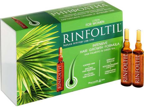 Фото Ринфолтил Усиленная Формула от выпадения волос для женщин, лосьон, ампулы 10 мл, 10 шт.