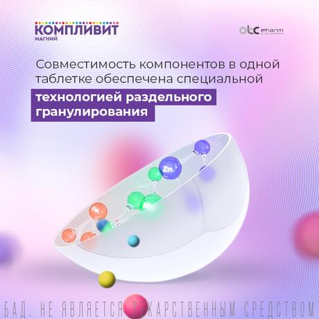 Фото Компливит Магний, таблетки 735 мг, 60 шт.