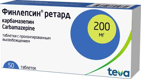 Фото Финлепсин Ретард, таблетки пролонгированного действия 200 мг, 50 шт.