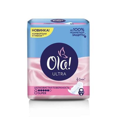 Фото Ola прокладки Ultra Super шелк поверхность прокладки женские гигиенические Ultra (тонкие) №8