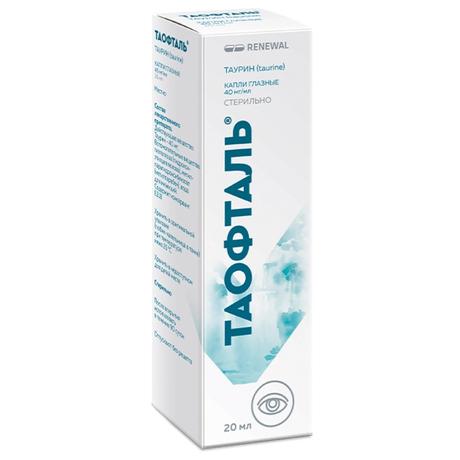 Фото Таофталь капли глазные, 40 мг/мл тюбик-капельница 20 мл