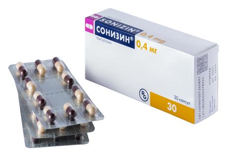 Фото Сонизин, капсулы с модифицированным высвобождением 0.4 мг, 30 шт.