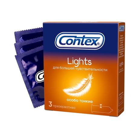 Фото Презервативы Contex Lights особо тонкие, 3 шт.
