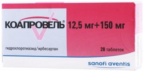 Фото Коапровель, таблетки покрыт. плен. об. 150 мг+12,5 мг, 28 шт.