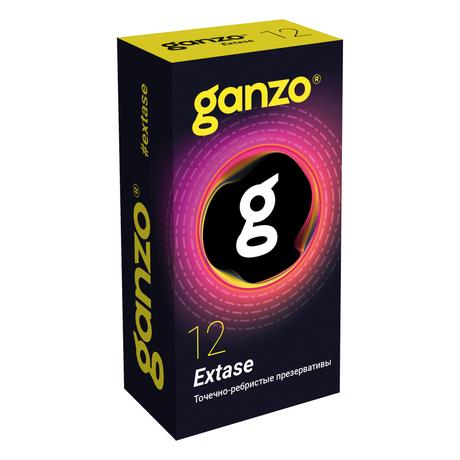 Фото Ganzo Extase презервативы точечно-ребристые, 12 шт.