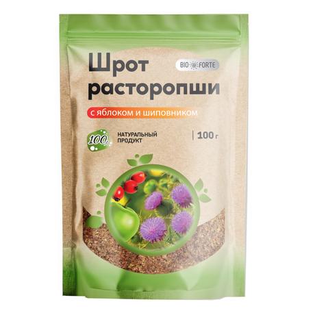 Фото Расторопша шрот BioForte яблоко с шиповником, 100 г