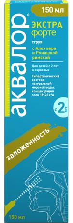 Фото Аквалор Экстра Форте, раствор  (с алоэ вера и ромашкой римской), 150 мл