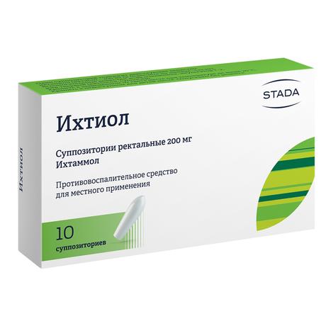 Фото Ихтиол, суппозитории ректальные 200 мг, 10 шт. (Нижфарм)
