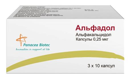 Фото Альфадол, капсулы 0,25 мкг, 30 шт.