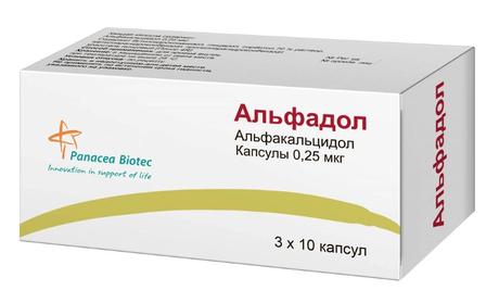 Фото Альфадол, капсулы 0,25 мкг, 30 шт.
