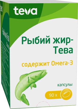 Фото Рыбий жир-Тева, капсулы 500 мг, 90 шт.