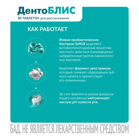 Фото ДентоБЛИС, таблетки для рассасывания 810 мг, 30 шт.