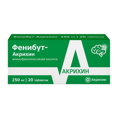 Фото Фенибут-Акрихин, таблетки 250 мг, 20 шт.