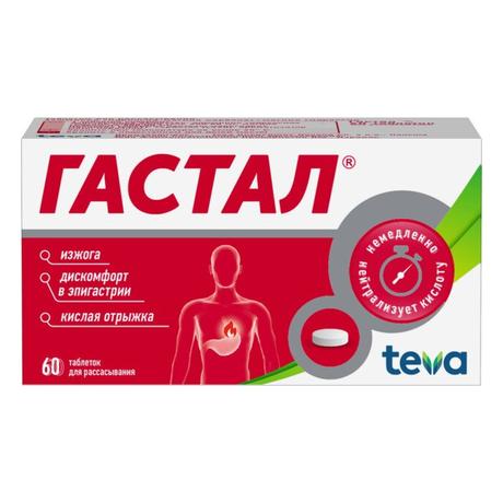 Фото Гастал, таблетки, 60 шт