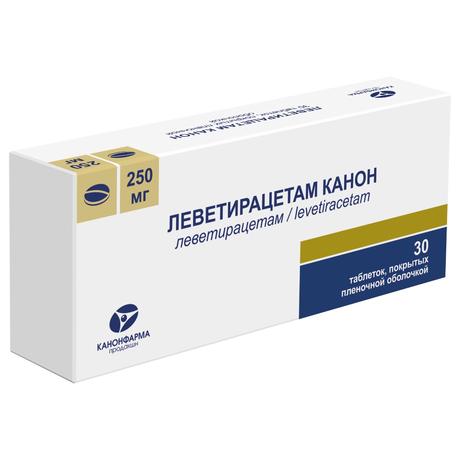 Фото Леветирацетам Канон таблетки, покрытые пленочной оболочкой 250 мг, 30 шт.